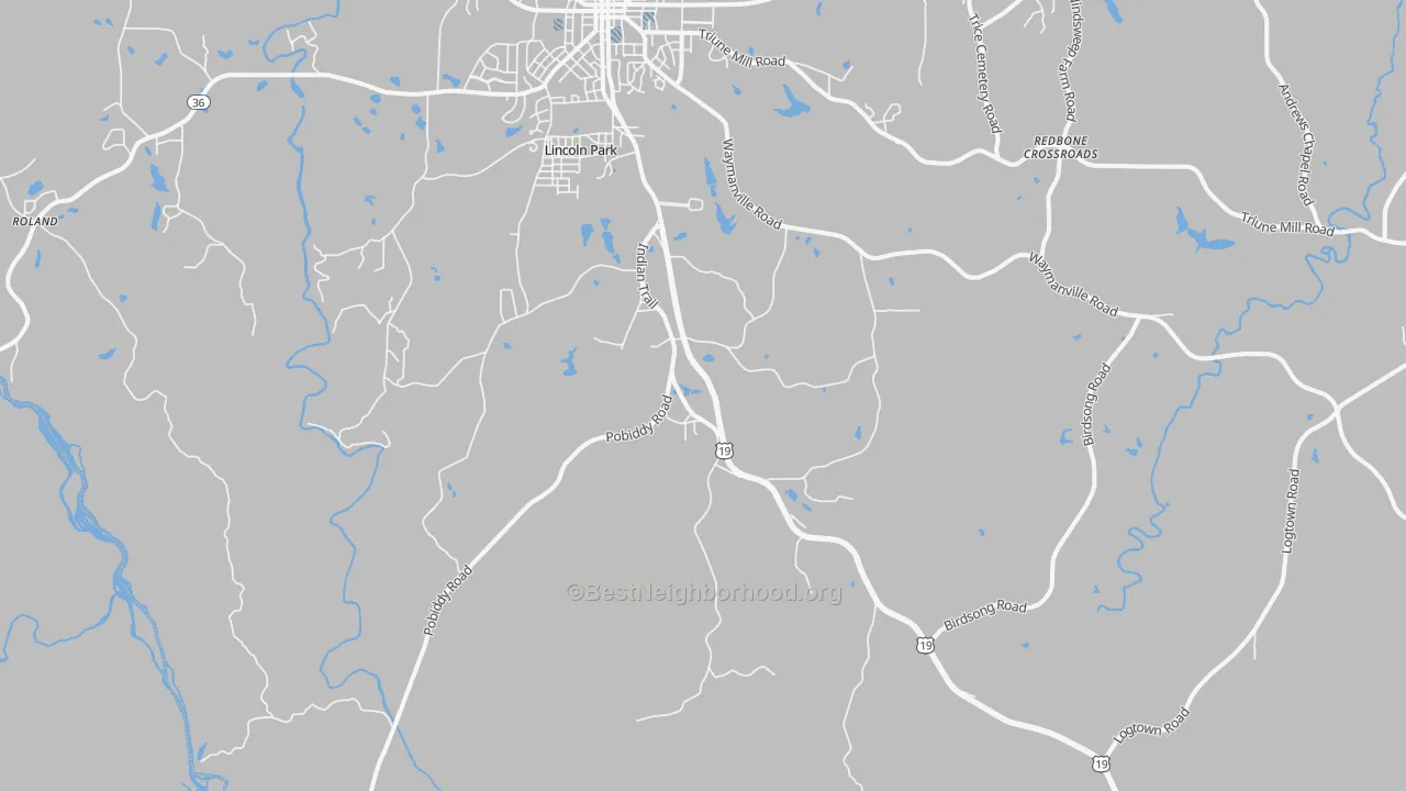 Transit Grade map of Lincoln Park, GA