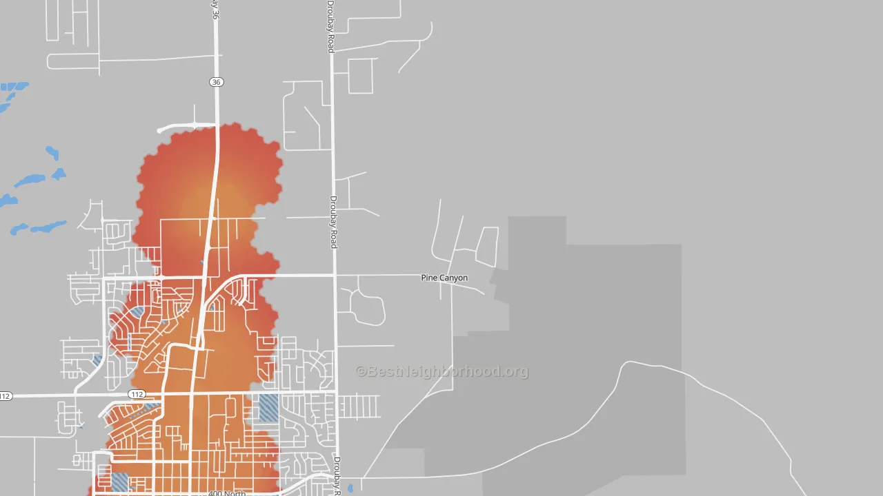 Transit Grade map of Lincoln, UT