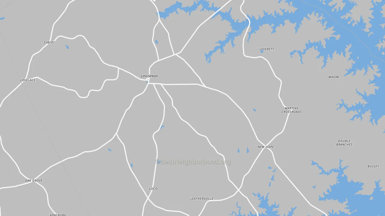 Transit Grade map of Lincolnton, GA