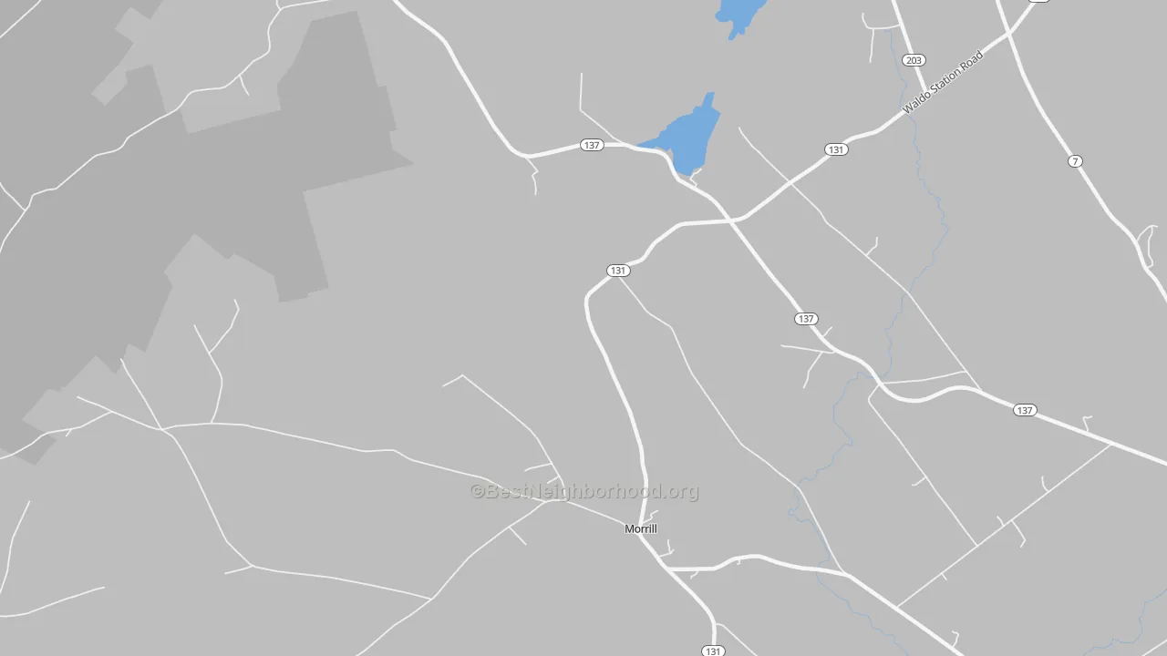 Transit Grade map of Lincolnville Center, ME