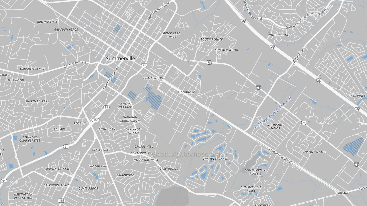 Transit Grade map of Lincolnville, SC