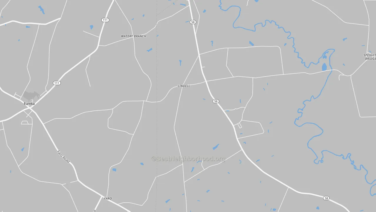 Transit Grade map of Lindell, NC