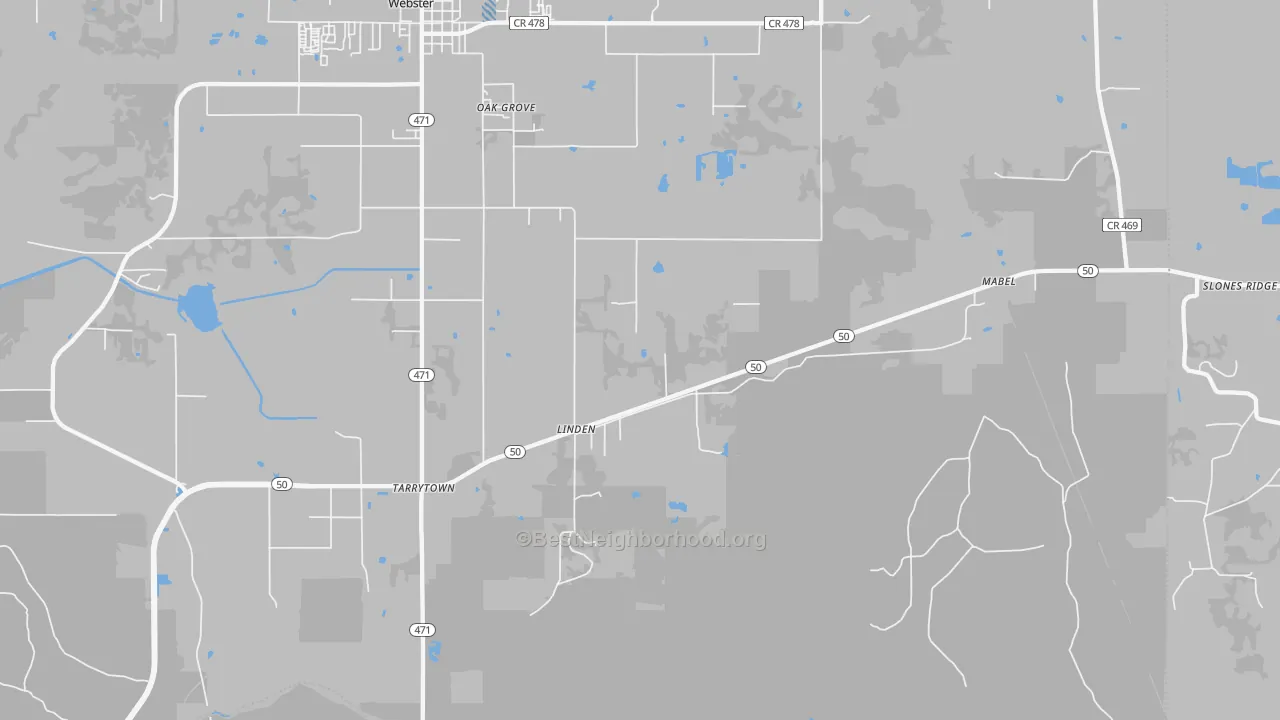 Transit Grade map of Linden, FL