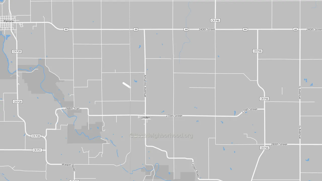Transit Grade map of Linden, IA