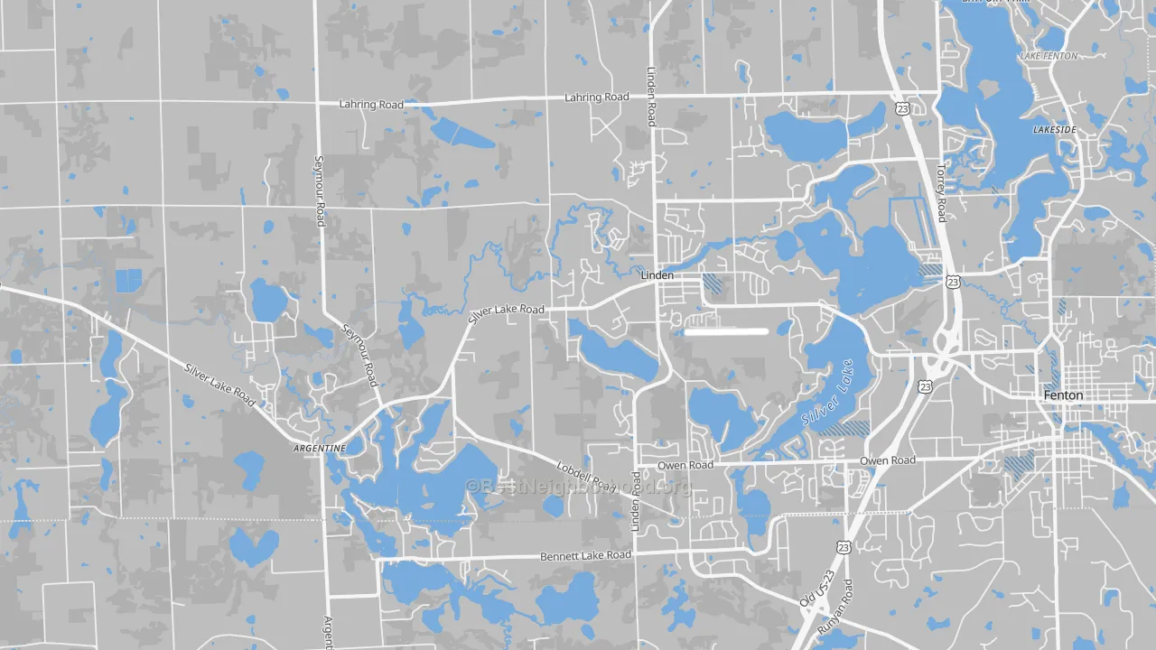 Transit Grade map of Linden, MI