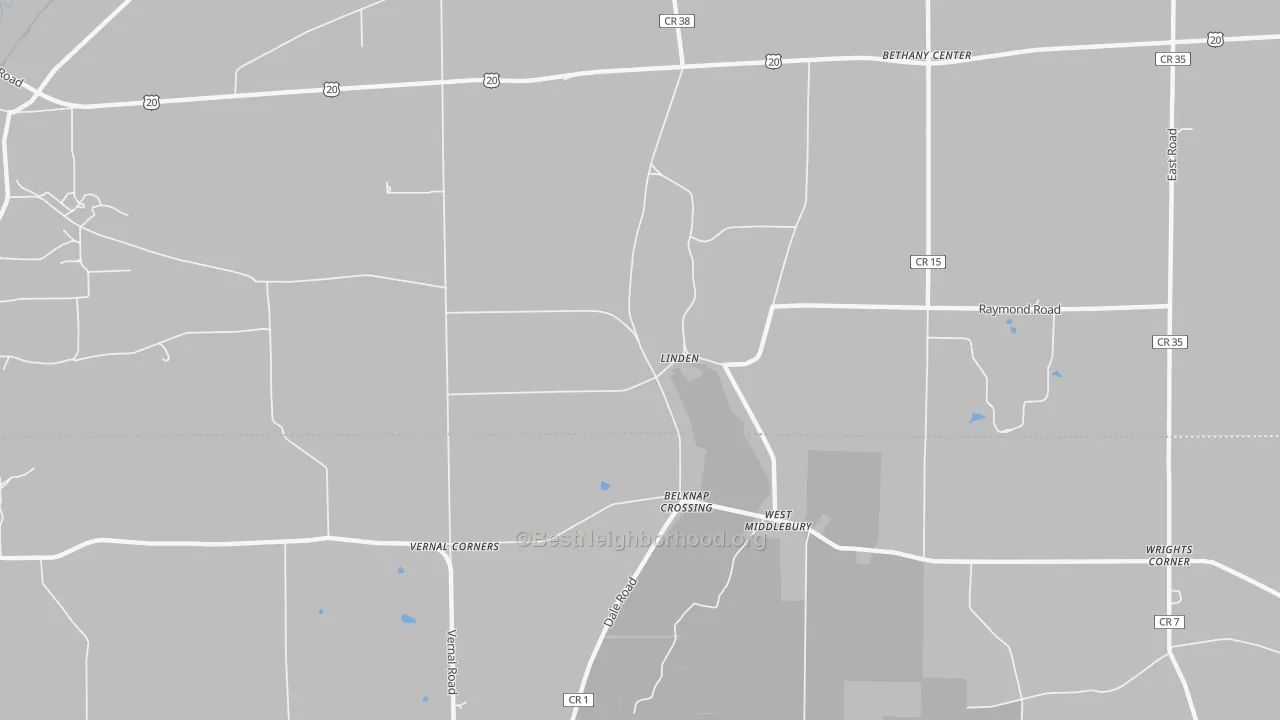 Transit Grade map of Linden, NY