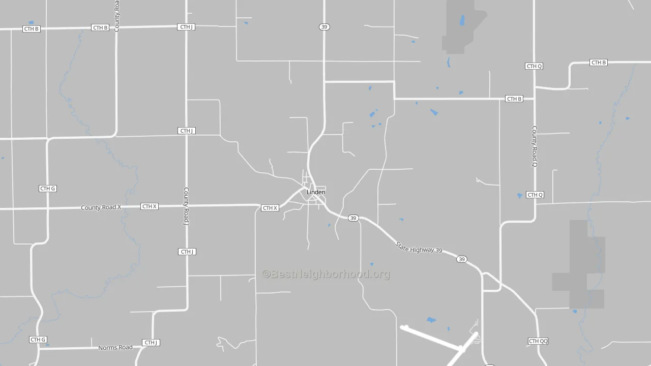 Transit Grade map of Linden, WI