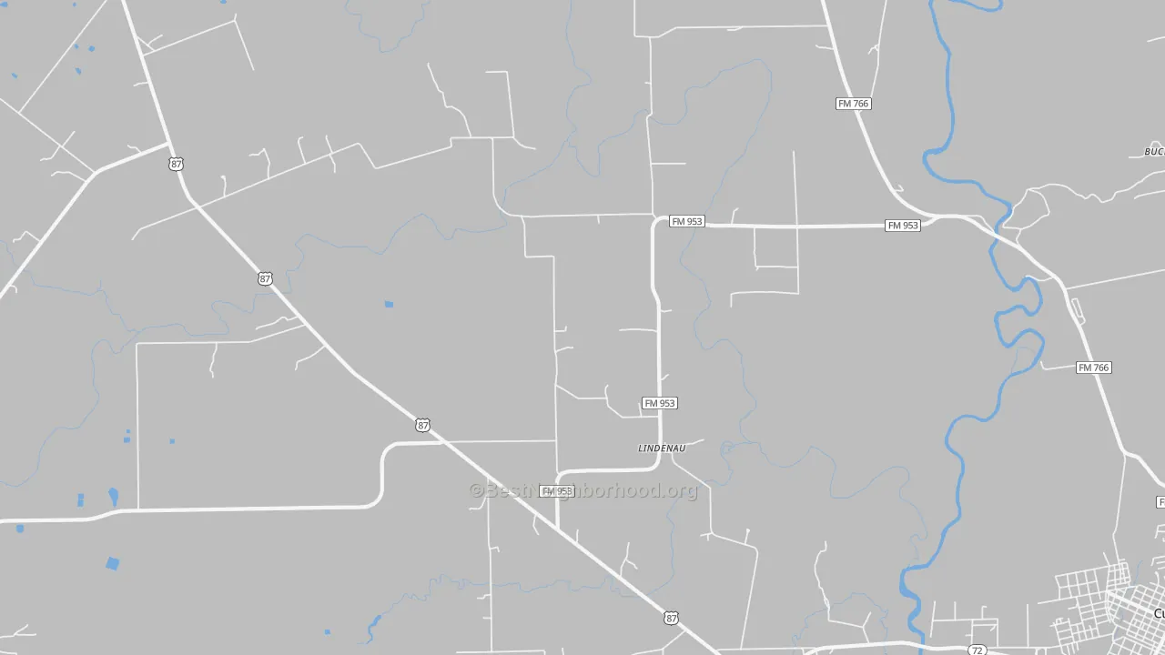 Transit Grade map of Lindenau, TX