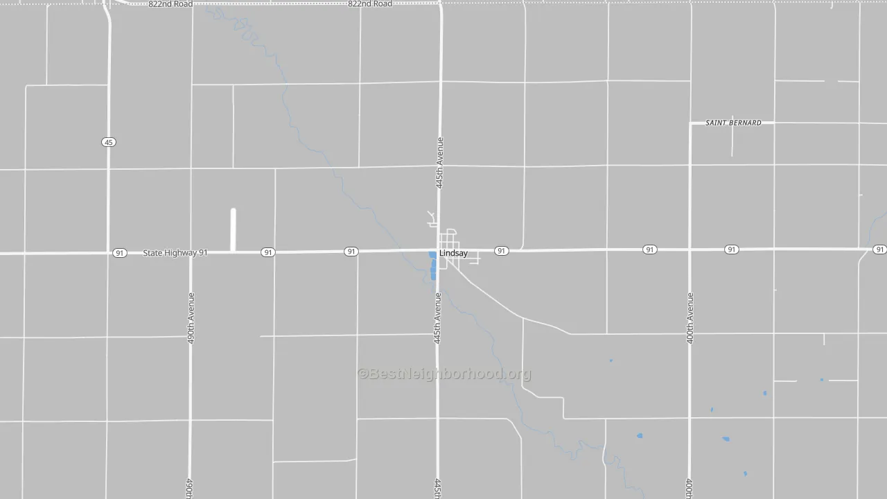 Transit Grade map of Lindsay, NE