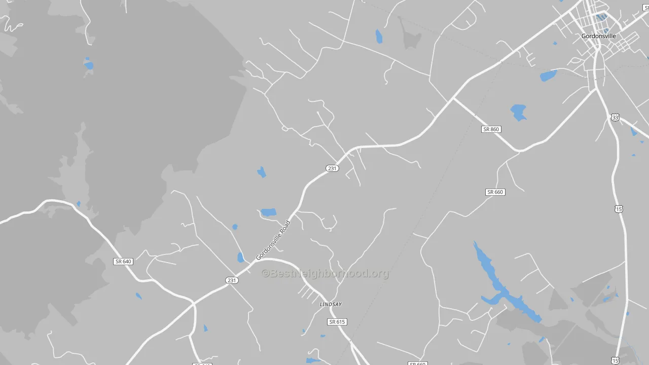 Transit Grade map of Lindsay, VA