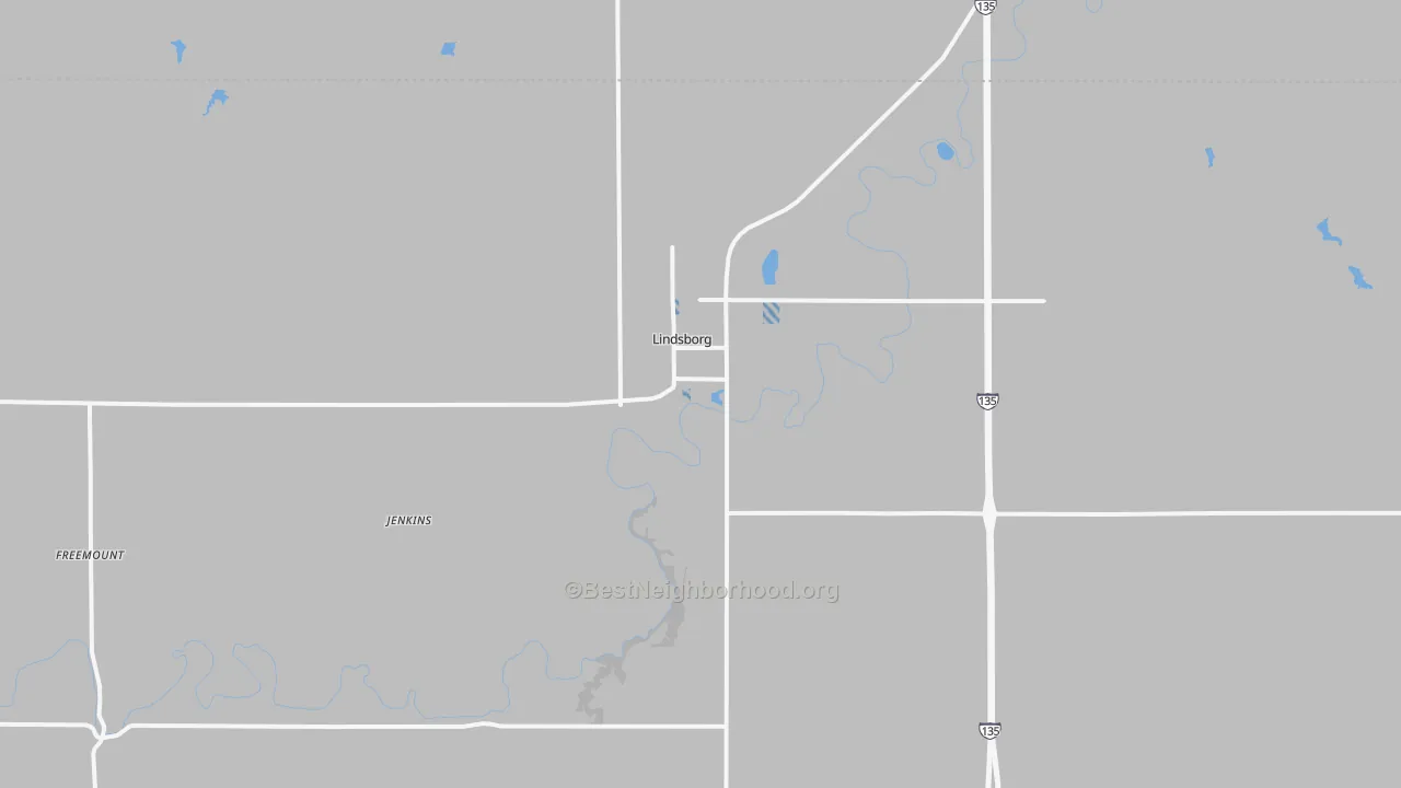 Transit Grade map of Lindsborg, KS