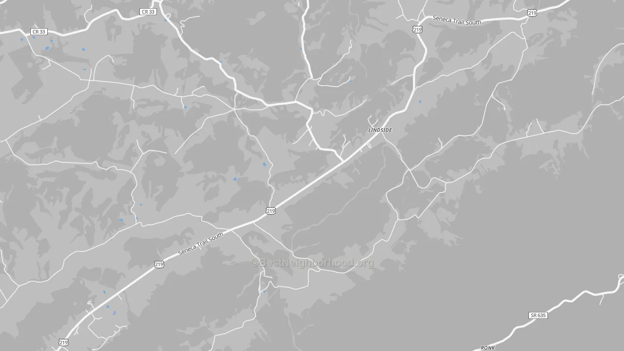 Transit Grade map of Lindside, WV