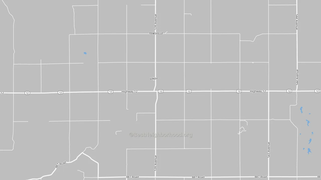 Transit Grade map of Lindy, NE