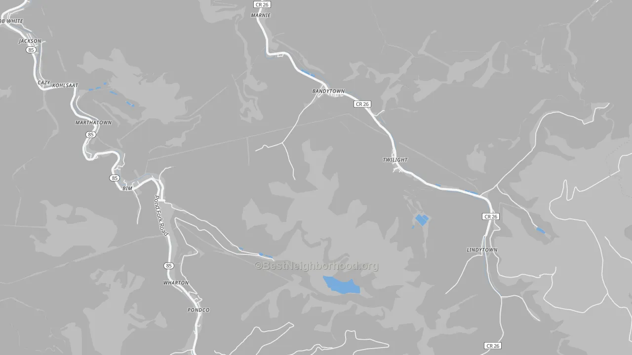 Transit Grade map of Lindytown, WV