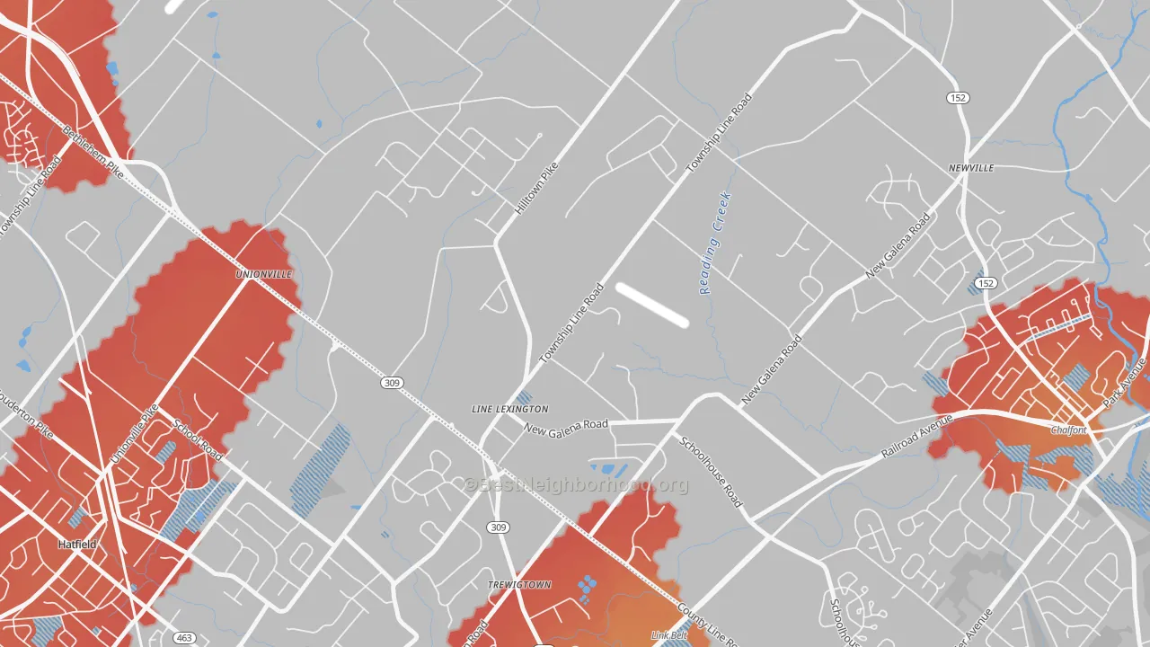 Transit Grade map of Line Lexington, PA