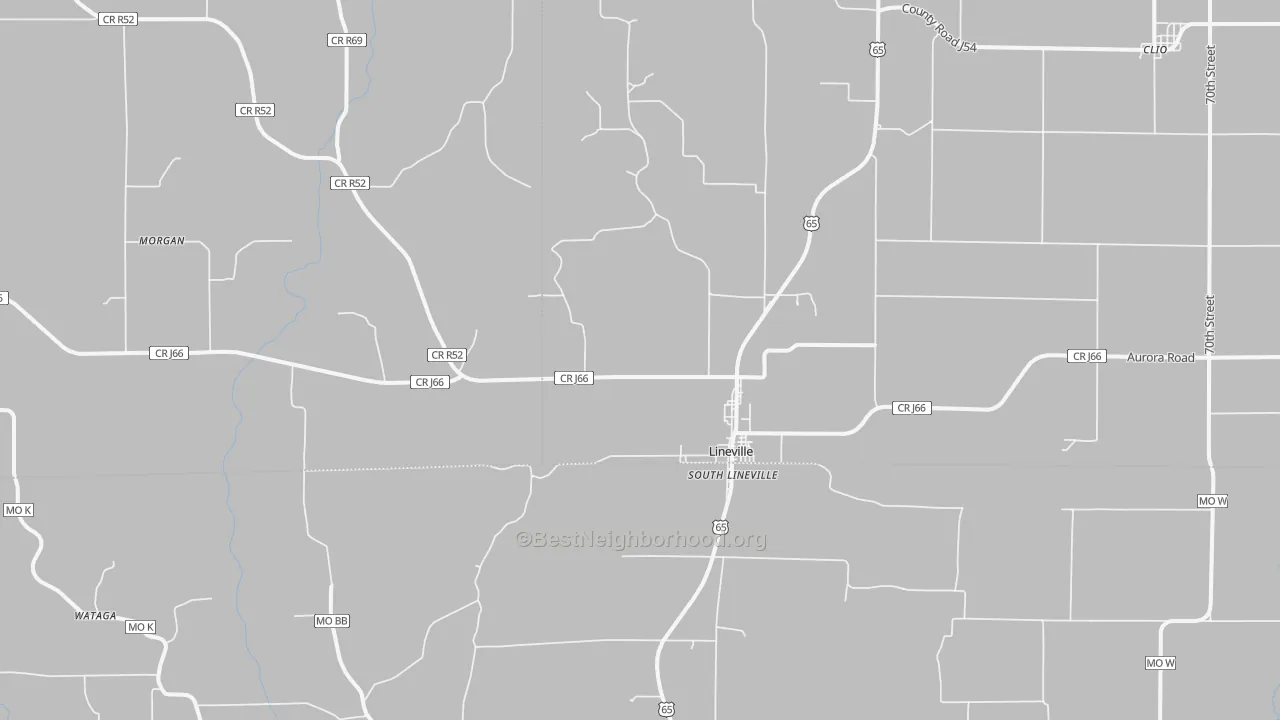Transit Grade map of Lineville, IA