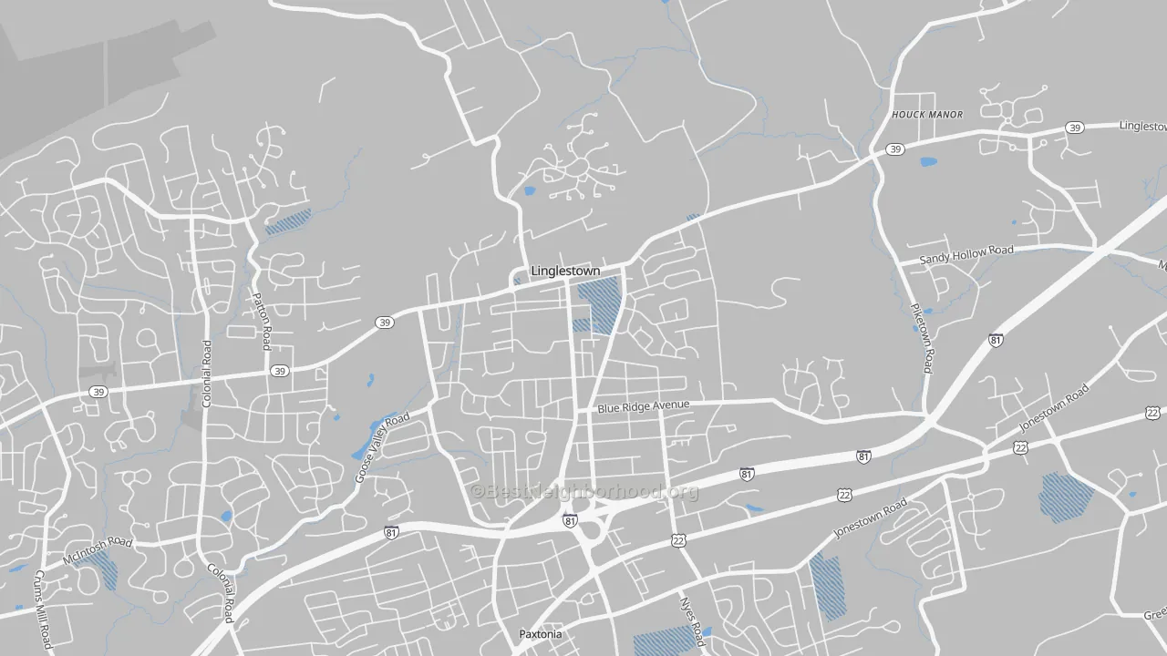 Transit Grade map of Linglestown, PA