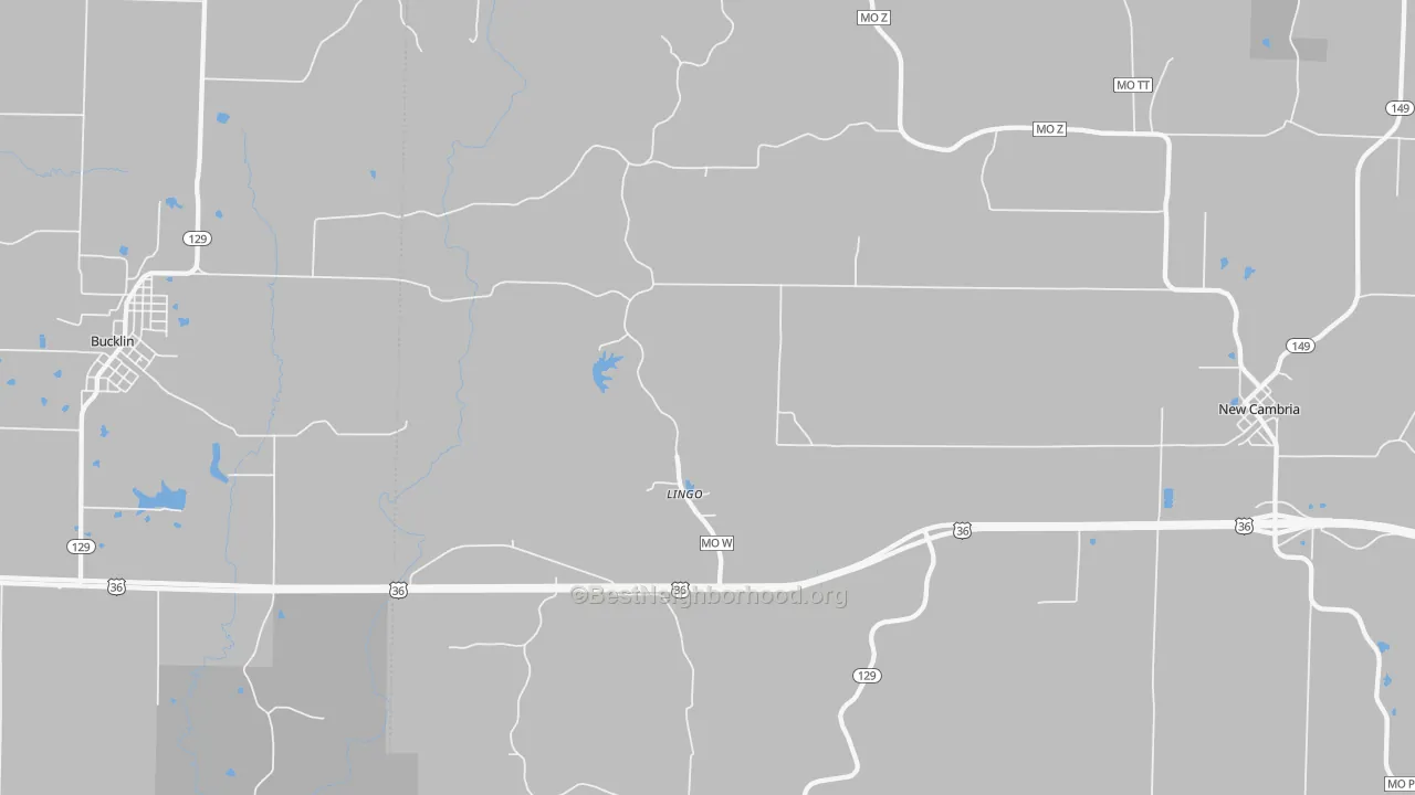 Transit Grade map of Lingo, MO