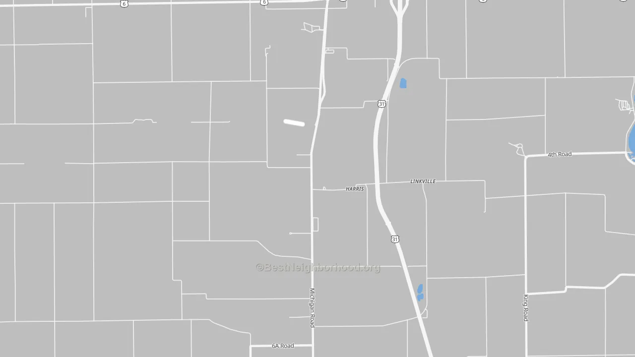 Transit Grade map of Linkville, IN