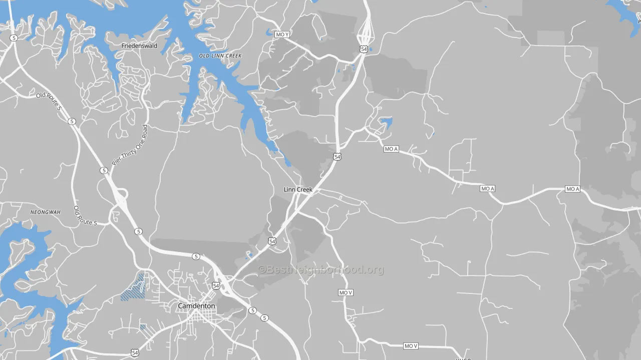 Transit Grade map of Linn Creek, MO