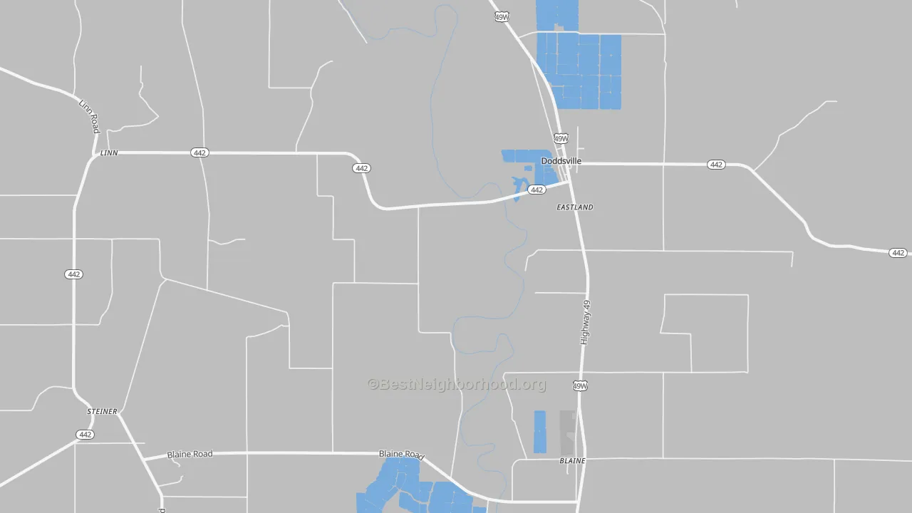 Transit Grade map of Linn, MS