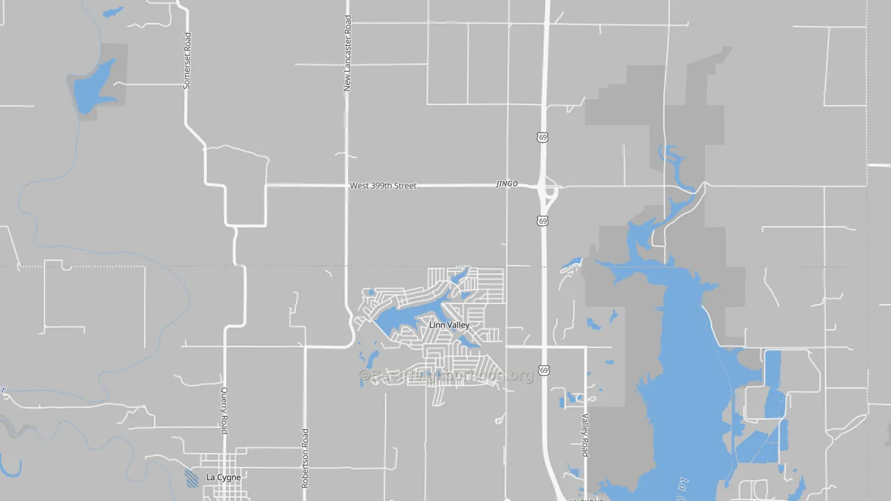 Transit Grade map of Linn Valley, KS
