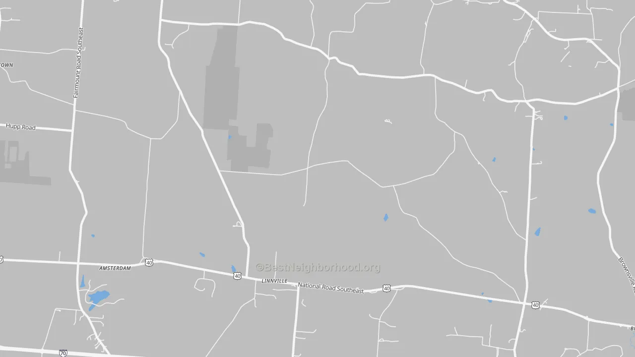 Transit Grade map of Linnville, OH