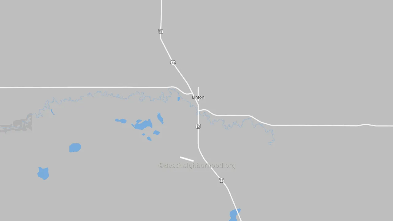 Transit Grade map of Linton, ND