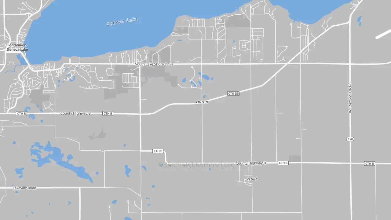 Transit Grade map of Linton, WI