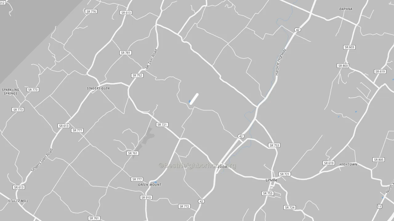 Transit Grade map of Linville, VA