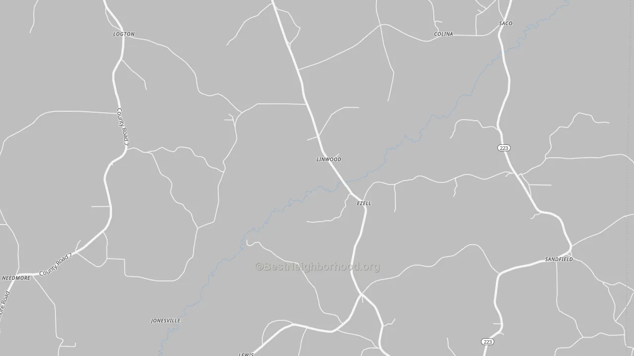 Transit Grade map of Linwood, AL