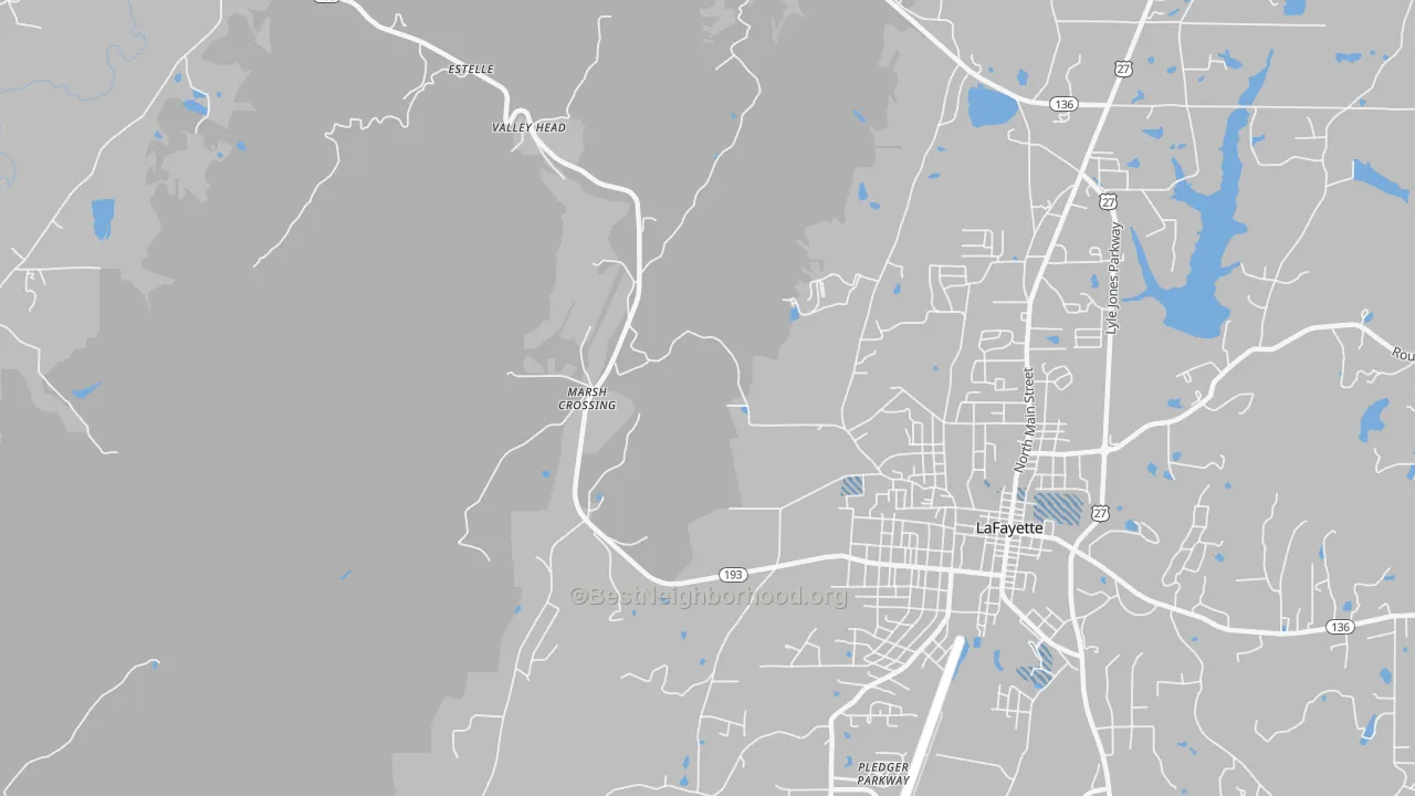Transit Grade map of Linwood, GA