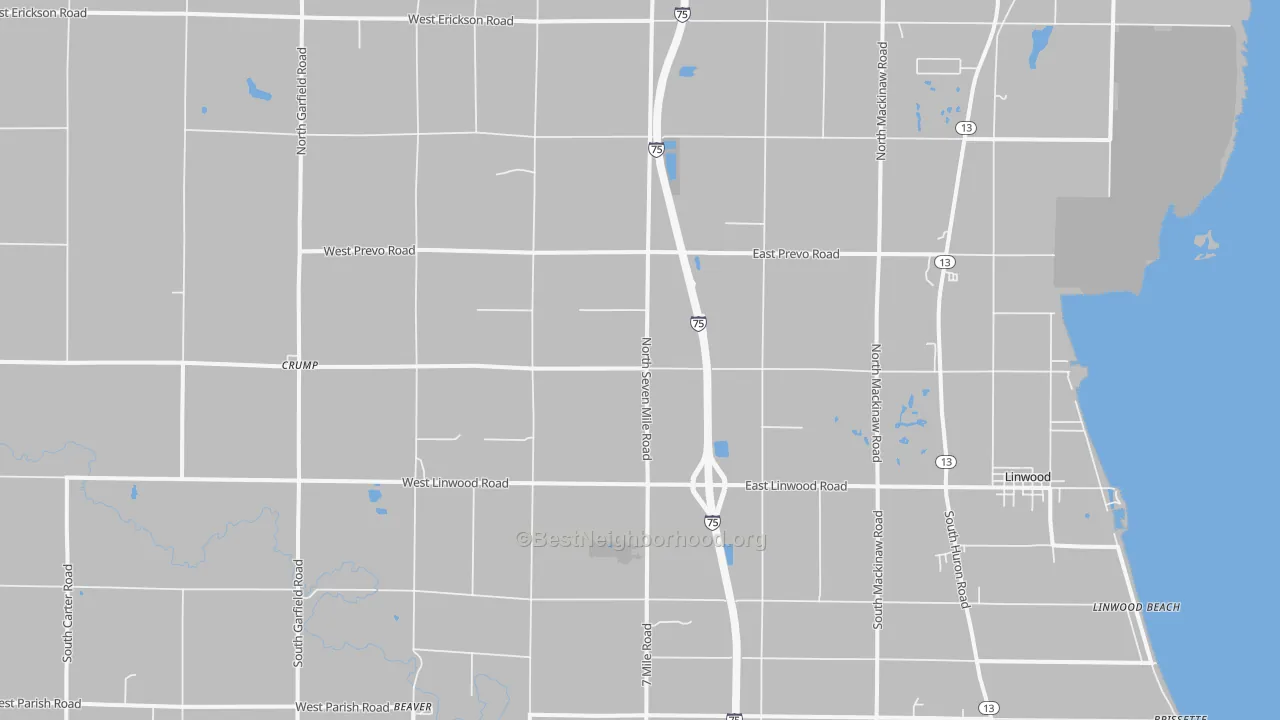 Transit Grade map of Linwood, MI
