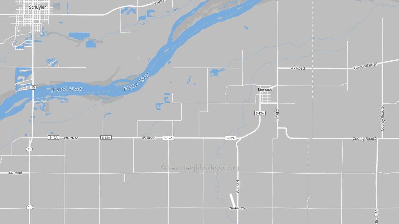 Transit Grade map of Linwood, NE