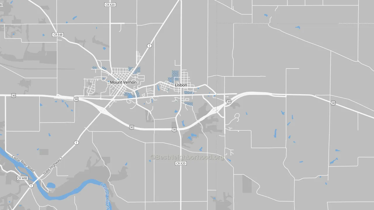 Transit Grade map of Lisbon, IA