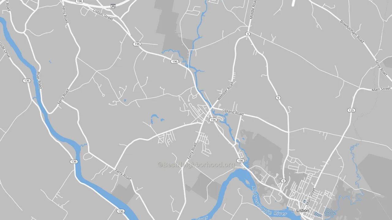 Transit Grade map of Lisbon, ME