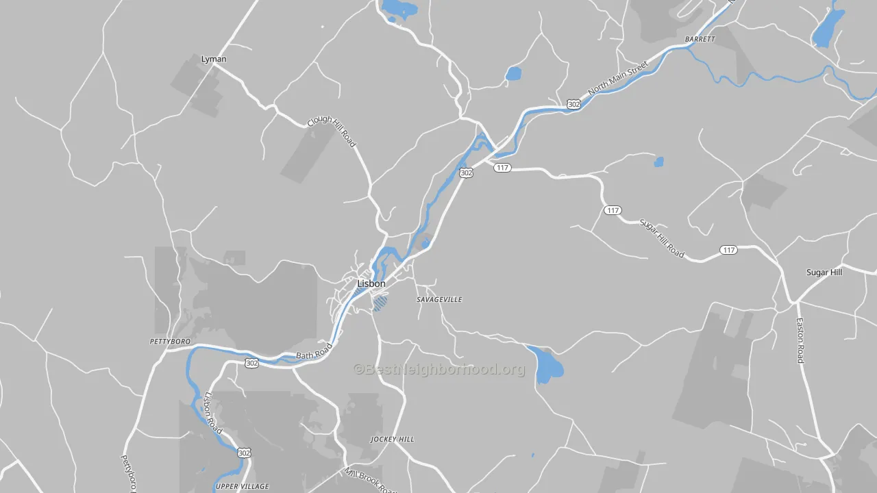 Transit Grade map of Lisbon, NH