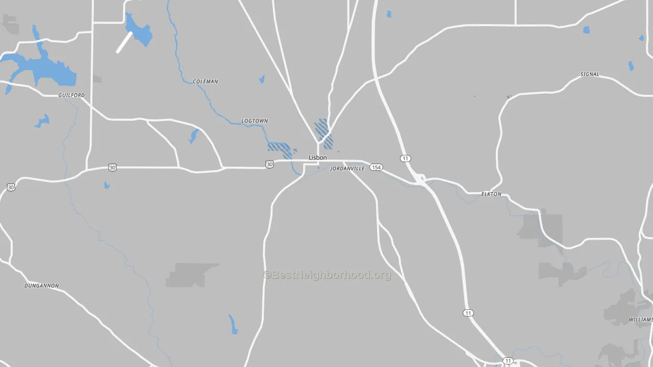 Transit Grade map of Lisbon, OH