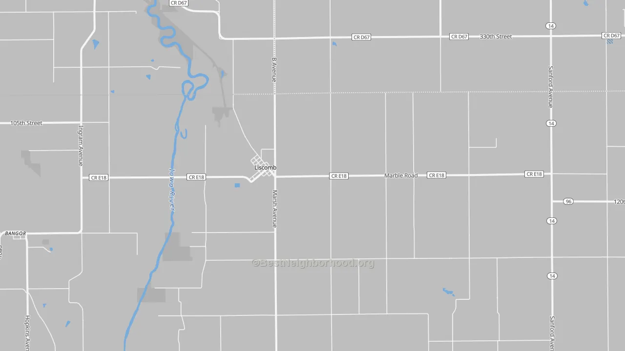 Transit Grade map of Liscomb, IA