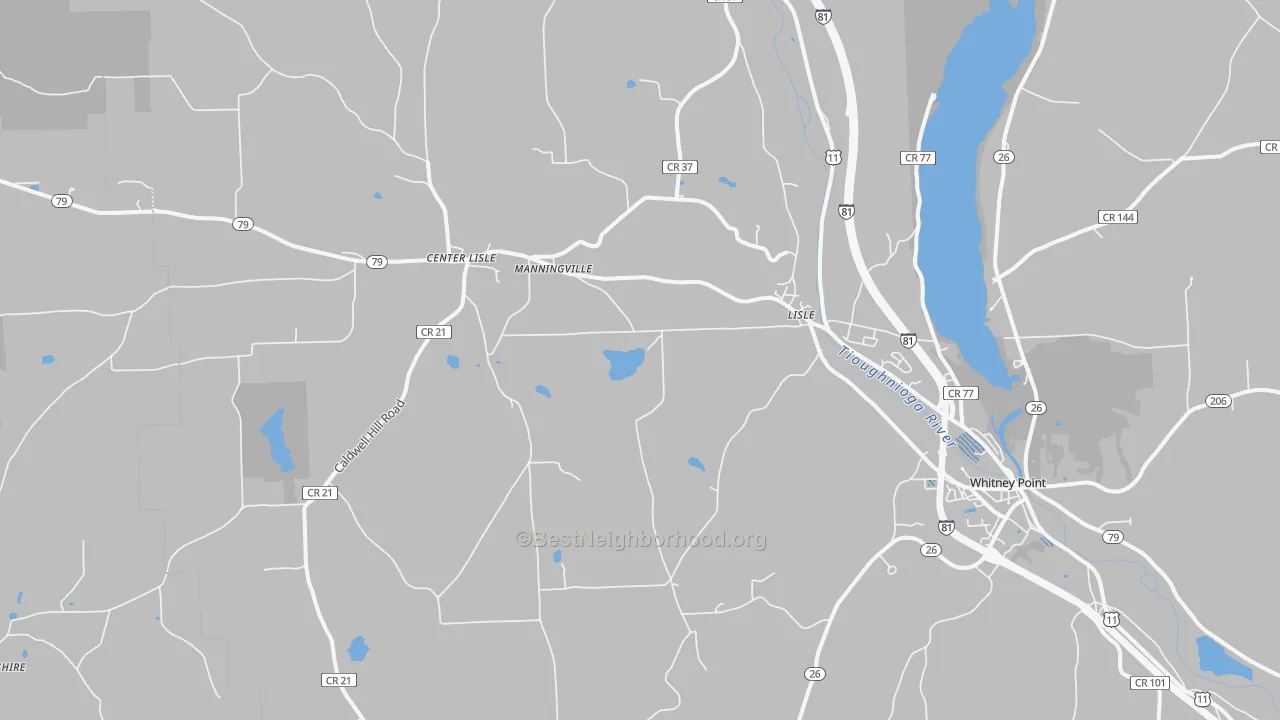 Transit Grade map of Lisle, NY