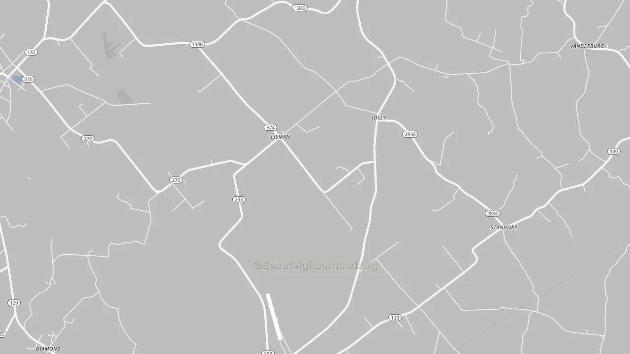 Transit Grade map of Lisman, KY