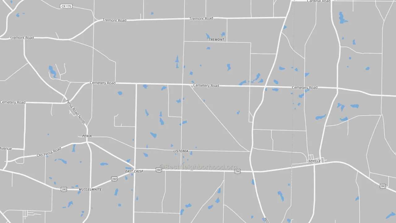 Transit Grade map of Listonia, GA