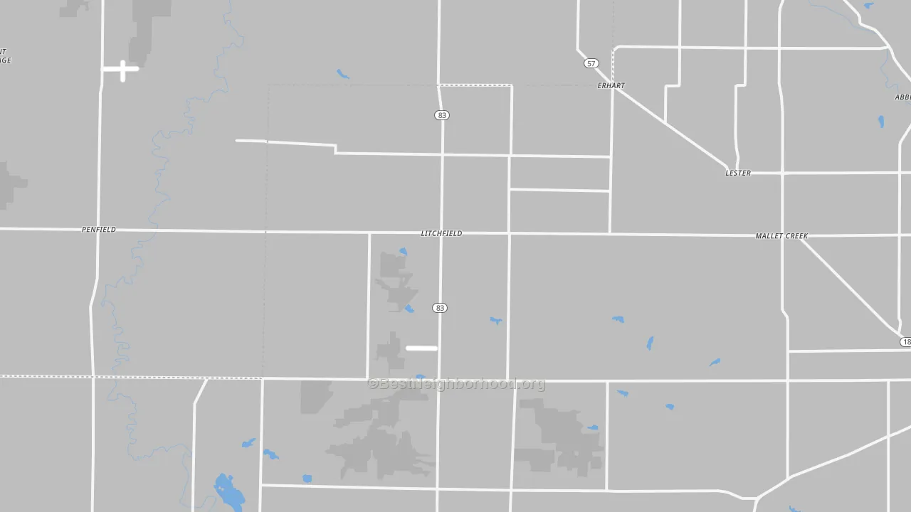 Transit Grade map of Litchfield, OH