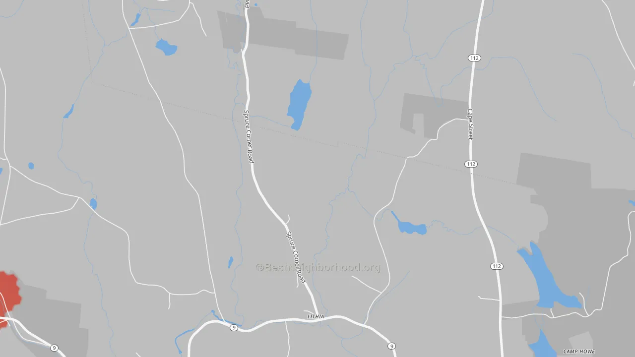 Transit Grade map of Lithia, MA