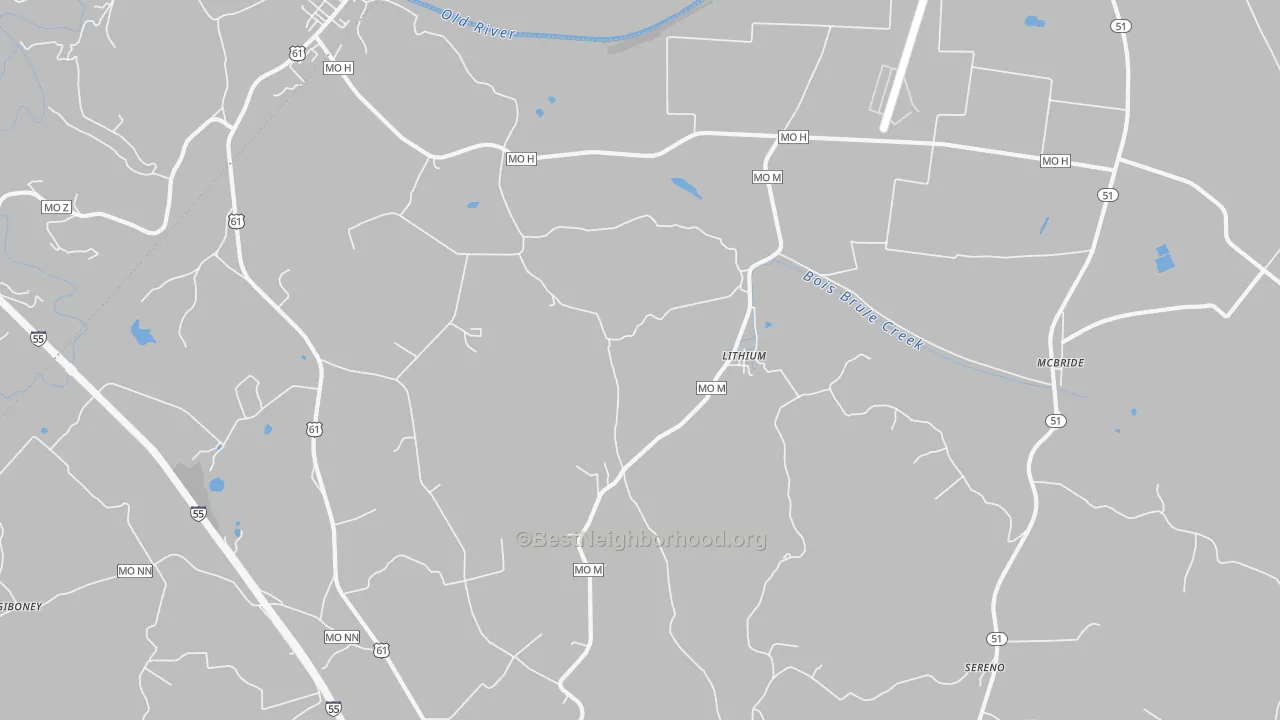 Transit Grade map of Lithium, MO