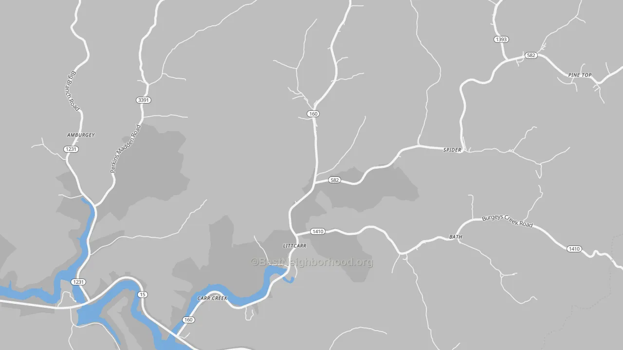 Transit Grade map of Littcarr, KY