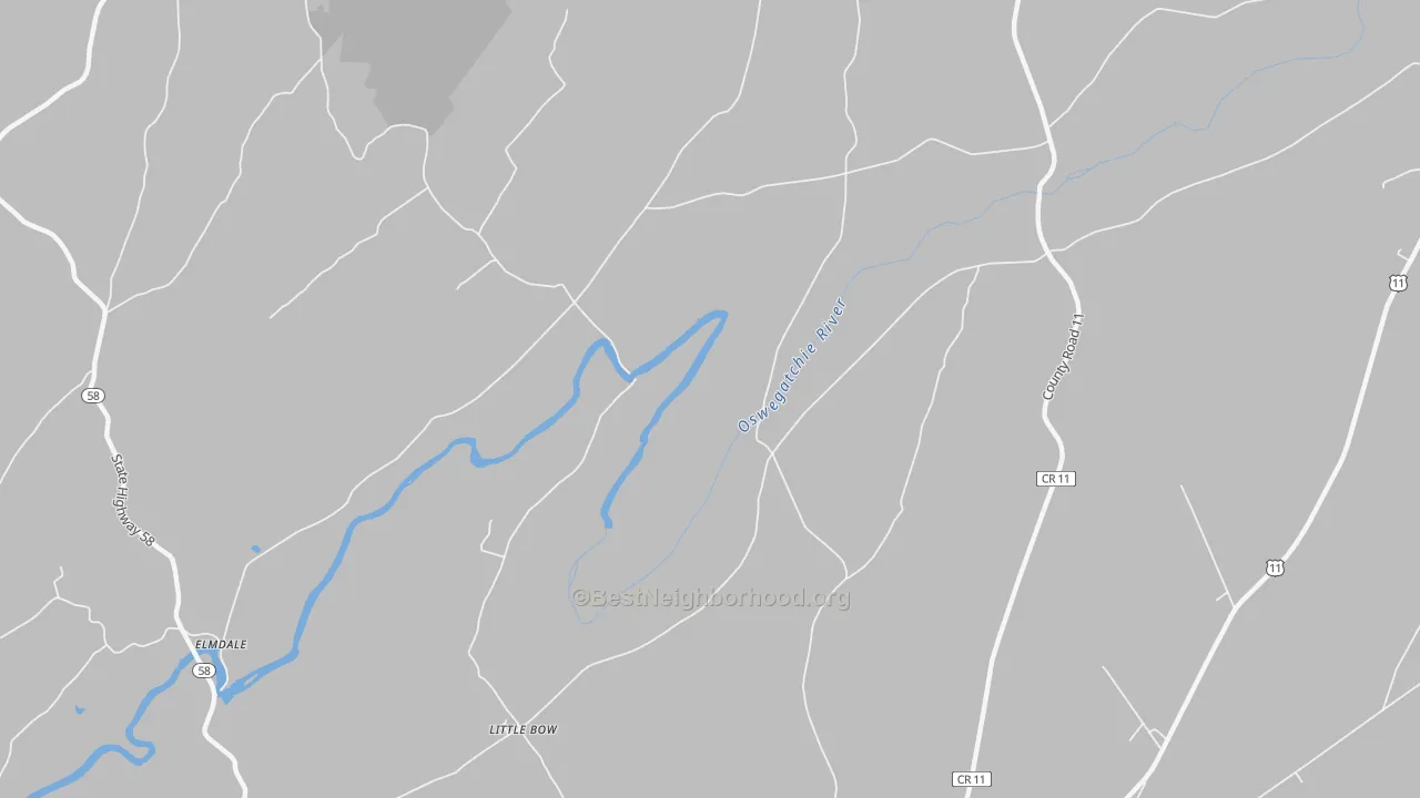 Transit Grade map of Little Bow, NY