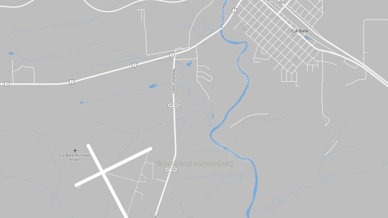 Transit Grade map of Little Browning, MT