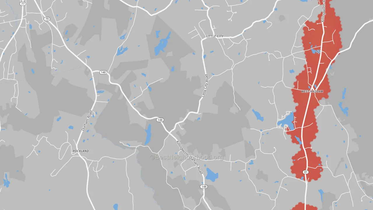 Transit Grade map of Little City, CT