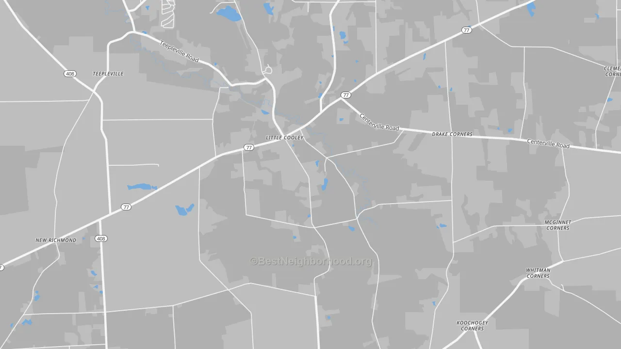 Transit Grade map of Little Cooley, PA